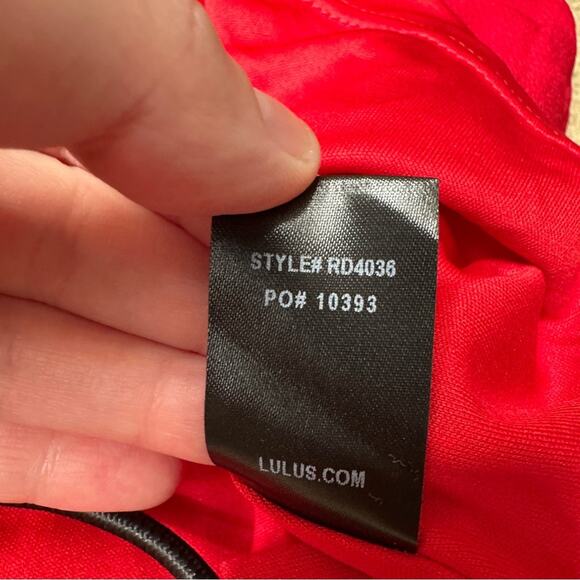 Lulus Center of Attend Red Flounce 3/4 Bell Sleeve Mini Dress Size M - Picture 9 of 12